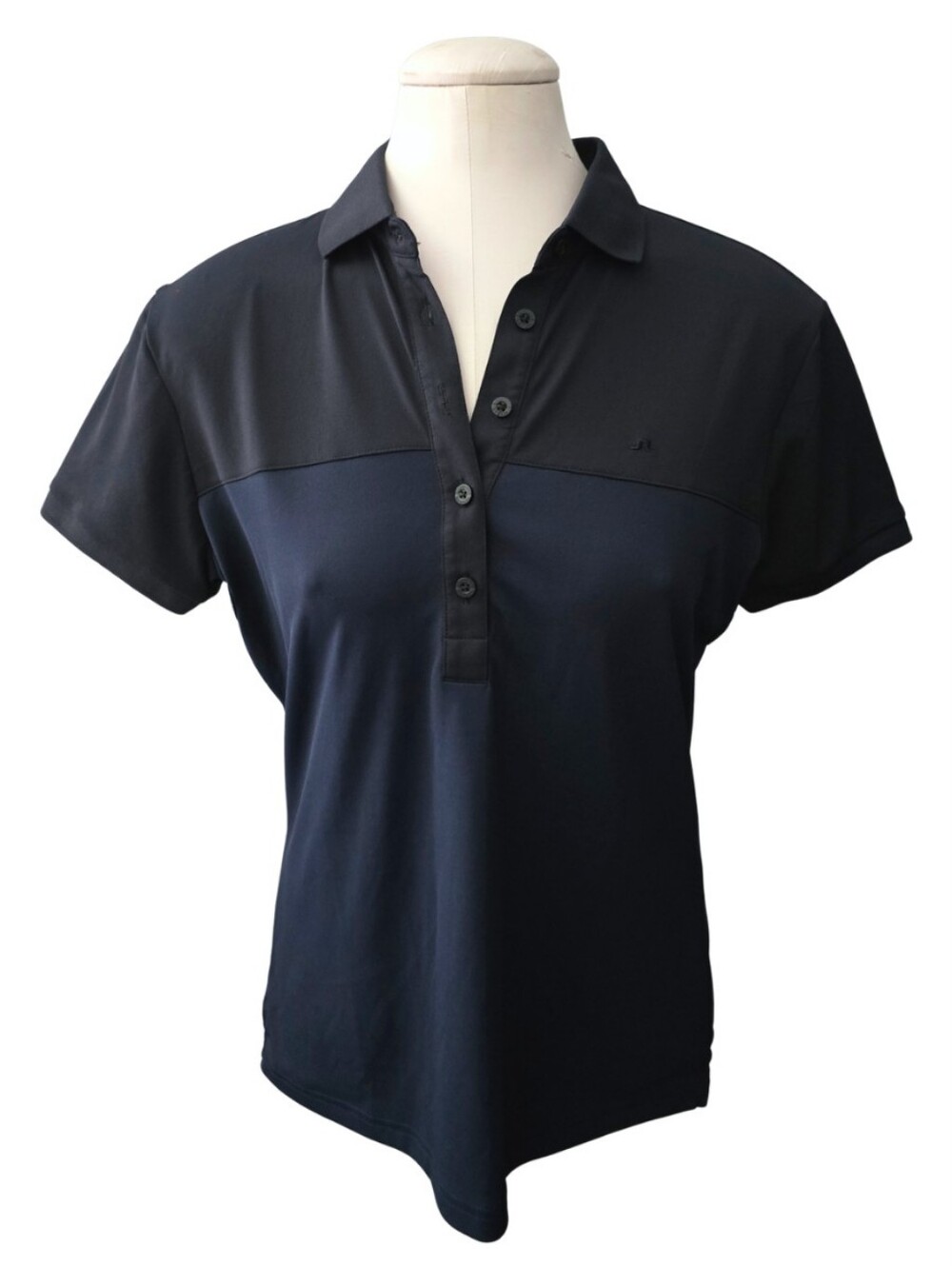 J LINDEBERG Tour Tech Polo Two Tone Color Block Short Sleeve Women's Large
